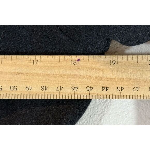 Vintage COOGI Black Wool Blend Mid Length Gold Button Pea Coat Women's Medium - Picture 13 of 13